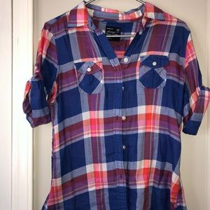 American Eagle Short Sleeved Flannel